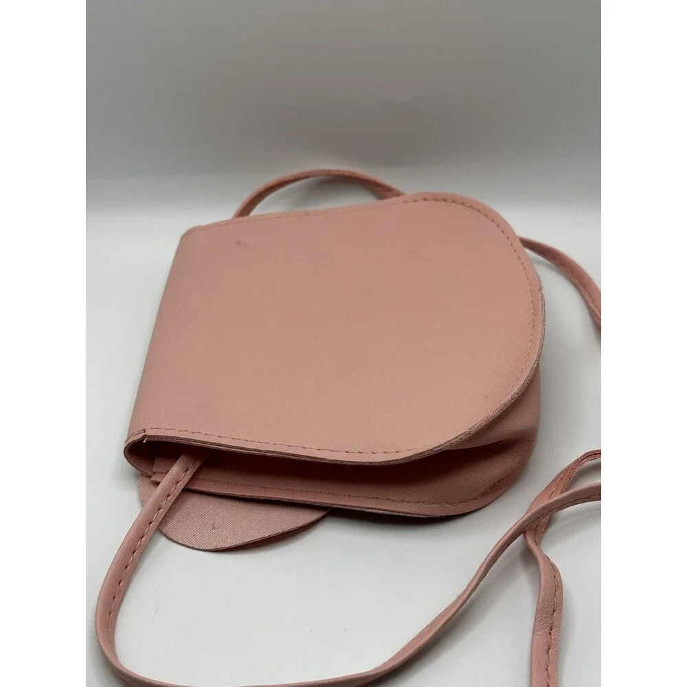 Pink Girl Crossbody Bag  Mouse Ear Bowknot Magnetic Snap Shoulder Strap Cute